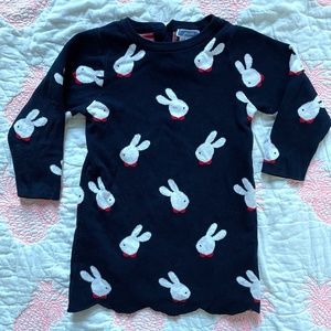 Jacadi bunny knit dress 36M